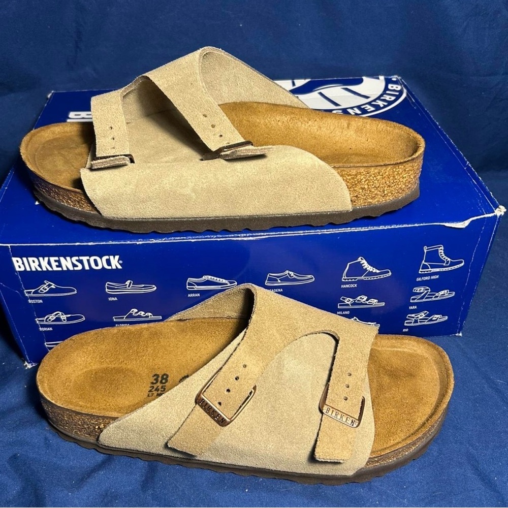 Birkenstock- Zürich BS, Taupe, suede leather, 7 women